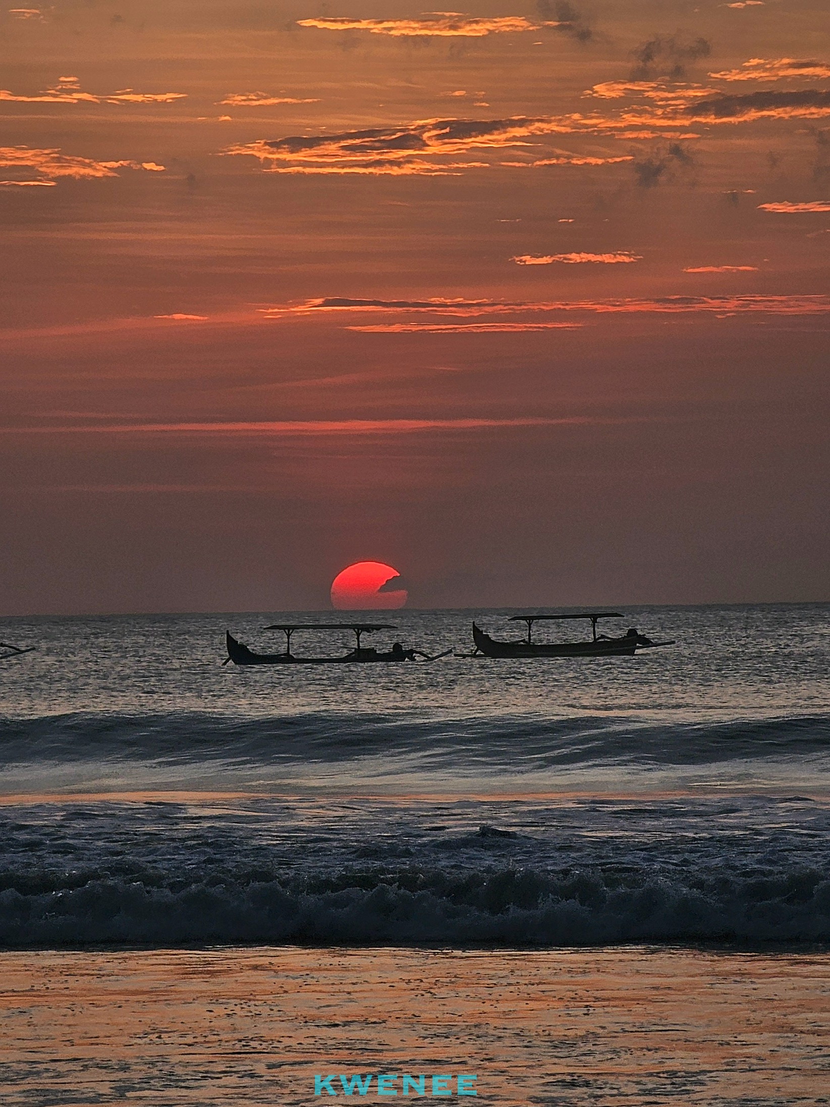Bali beach sunset